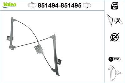 Стеклоподъемник VALEO 851494