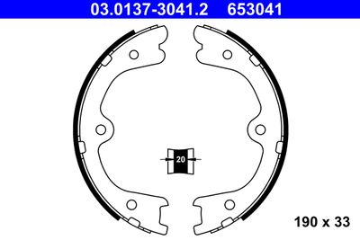 Bremžu loku kompl., Stāvbremze ATE 03.0137-3041.2