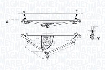 Stiklu tīrītāja sviru un stiepņu sistēma MAGNETI MARELLI 085570705010