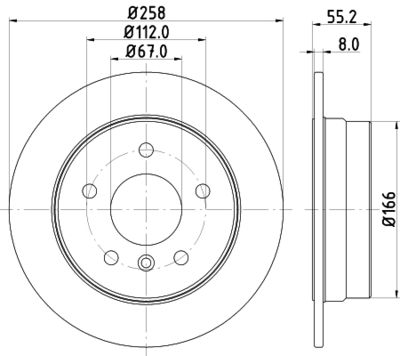 Bremžu diski HELLA PAGID 8DD 355 106-951