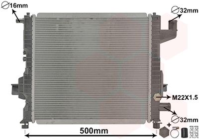 Radiators, Motora dzesēšanas sistēma VAN WEZEL 43002262
