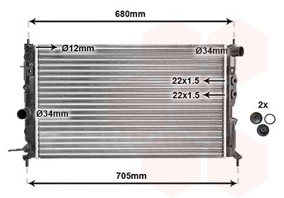 Radiators, Motora dzesēšanas sistēma VAN WEZEL 37002244