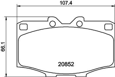 Bremžu uzliku kompl., Disku bremzes HELLA PAGID 8DB 355 007-301