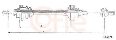Трос, управление сцеплением COFLE 10.2371