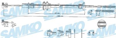 Трос, управление сцеплением SAMKO C0452C