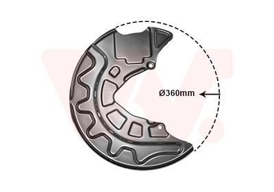 Dubļu sargs, Bremžu disks VAN WEZEL 0336372