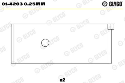 Шатунный подшипник GLYCO 01-4203 0.25mm