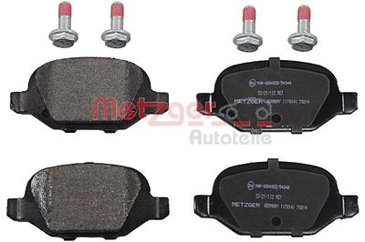 Комплект тормозных колодок, дисковый тормоз METZGER 1170141