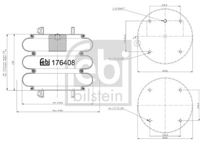Pneimoatsperes spilvens, Pneimopiekare FEBI BILSTEIN 176408