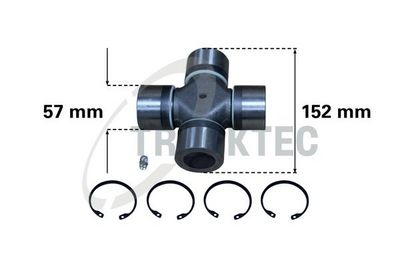 Šarnīrs, kardānvārpsta TRUCKTEC AUTOMOTIVE 01.34.014