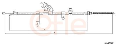 Тросик, cтояночный тормоз COFLE 92.17.1080