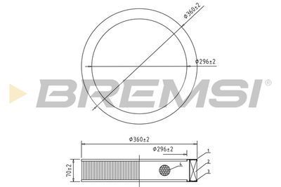 Воздушный фильтр BREMSI FA2167