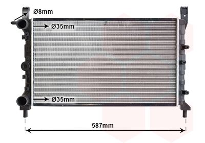 Radiators, Motora dzesēšanas sistēma VAN WEZEL 17002078