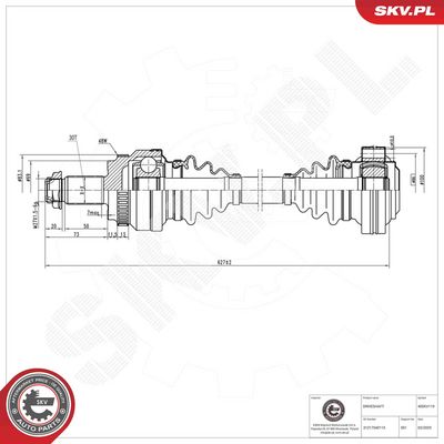 Piedziņas vārpsta ESEN SKV 40SKV119