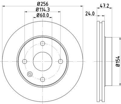 HELLA PAGID 8DD355111351 Bremžu diski