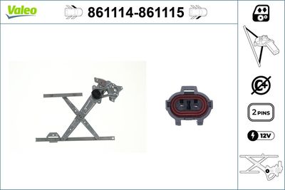 Стеклоподъемник VALEO 861114