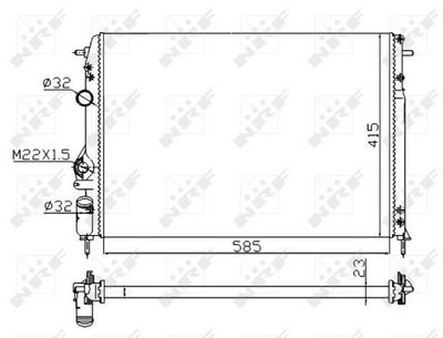 NRF 58175A Radiators, Motora dzesēšanas sistēma