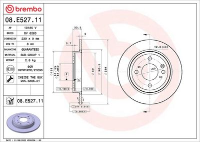 Тормозной диск BREMBO 09.N236.2X