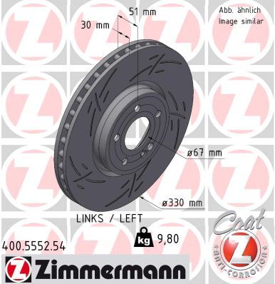 Bremžu diski ZIMMERMANN 400.5552.54