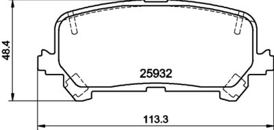 Bremžu uzliku kompl., Disku bremzes HELLA PAGID 8DB 355 040-461