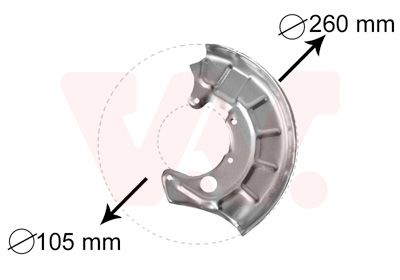 Dubļu sargs, Bremžu disks VAN WEZEL 5880371
