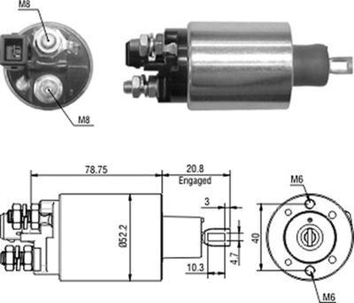 Ievilcējrelejs, Starteris MAGNETI MARELLI 940113050055
