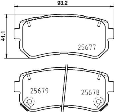 Bremžu uzliku kompl., Disku bremzes HELLA PAGID 8DB 355 020-851
