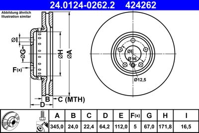 Тормозной диск ATE 24.0124-0262.2