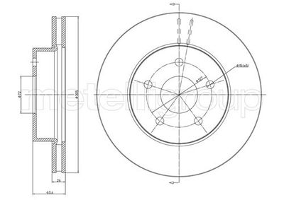 Тормозной диск METELLI 23-0696C
