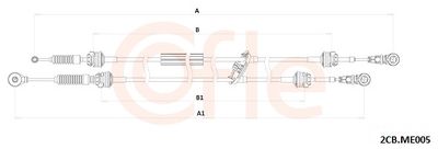 Трос, механическая коробка передач COFLE 92.2CB.ME005