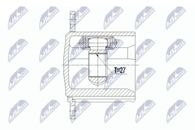 Шарнирный комплект, приводной вал NTY NPW-AU-010