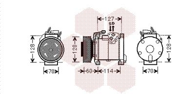 Компрессор, кондиционер VAN WEZEL 0700K112