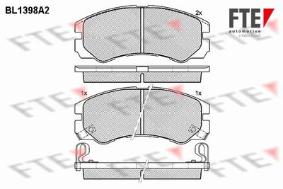 Комплект тормозных колодок, дисковый тормоз FTE 9010170