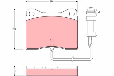 Комплект тормозных колодок, дисковый тормоз TRW GDB802