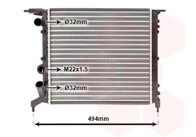Radiators, Motora dzesēšanas sistēma VAN WEZEL 43002042