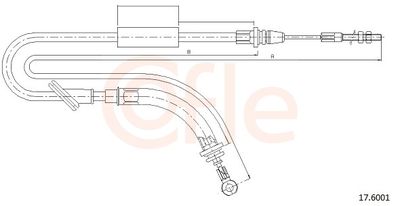 Тросик, cтояночный тормоз COFLE 17.6001