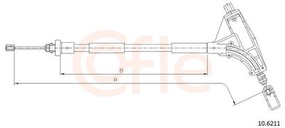 Тросик, cтояночный тормоз COFLE 92.10.6211