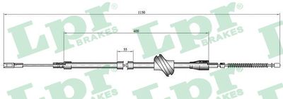 Тросик, cтояночный тормоз LPR C0046B