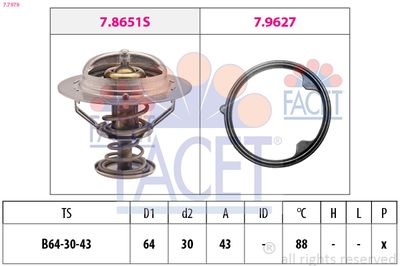 Termostats, Dzesēšanas šķidrums FACET 7.7979