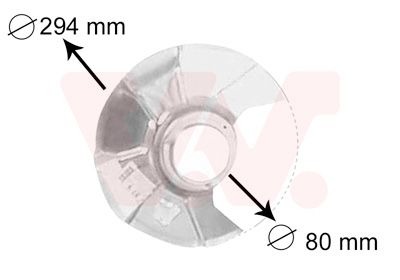 Dubļu sargs, Bremžu disks VAN WEZEL 5858371