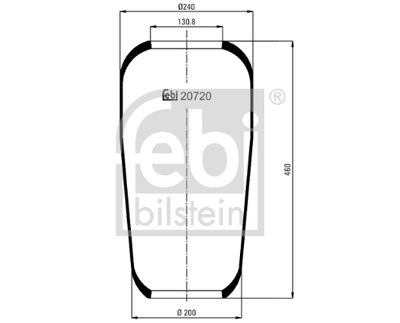 Pneimoatsperes spilvens, Pneimopiekare FEBI BILSTEIN 20720