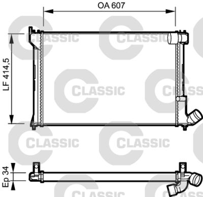 Radiators, Motora dzesēšanas sistēma VALEO 231297
