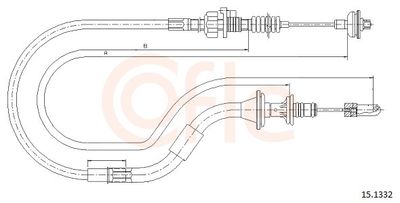 Трос, управление сцеплением COFLE 92.15.1332