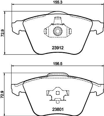HELLA PAGID 8DB355012281 Bremžu uzliku kompl