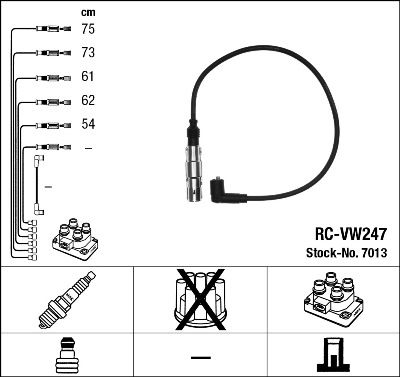 Комплект проводов зажигания NGK 7013