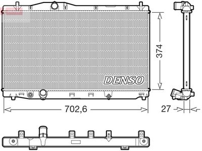 Radiators, Motora dzesēšanas sistēma DENSO DRM40108