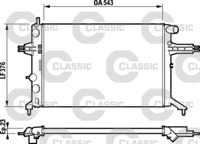 Radiators, Motora dzesēšanas sistēma VALEO 232795