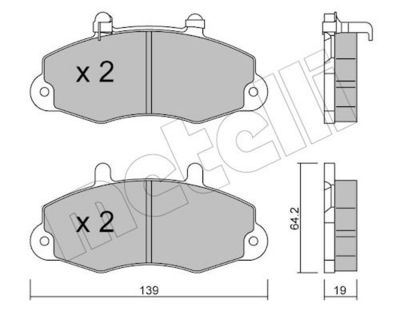 Комплект тормозных колодок, дисковый тормоз METELLI 22-0194-1