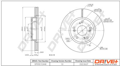 Тормозной диск Dr!ve+ DP1010.11.0448