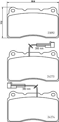 Комплект тормозных колодок, дисковый тормоз HELLA PAGID 8DB 355 012-291